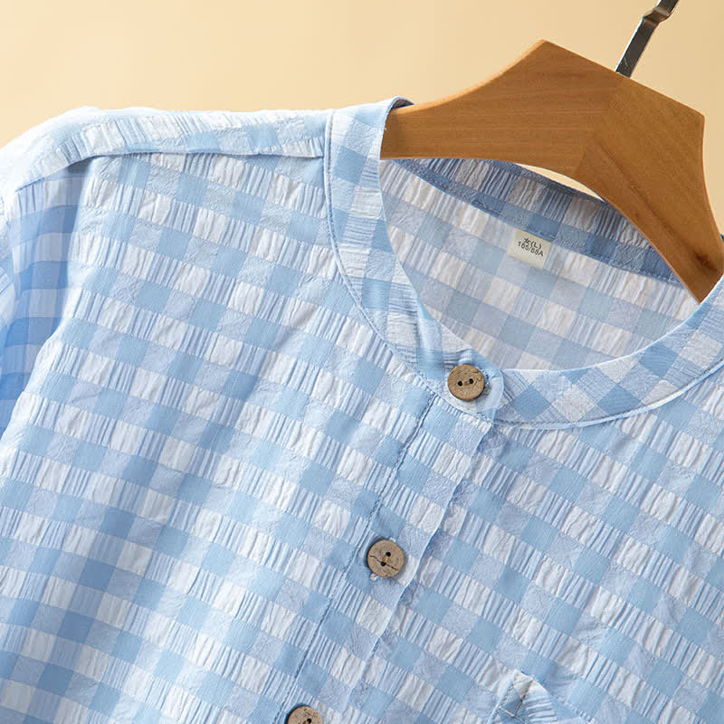 Classic Plaid Pure Cotton Nightgown - image 9