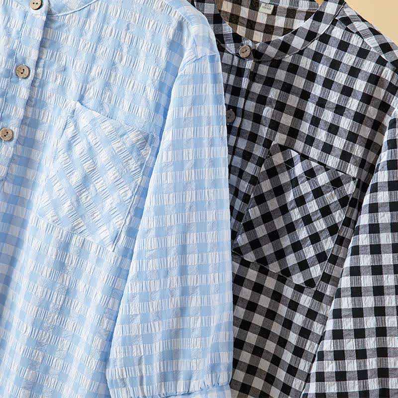 Classic Plaid Pure Cotton Nightgown - image 3