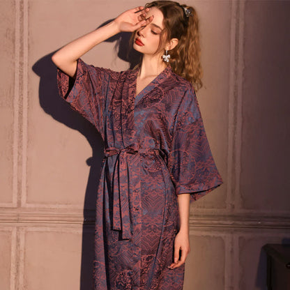 Abstract Pattern 3/4 Sleeve Robe - image 3