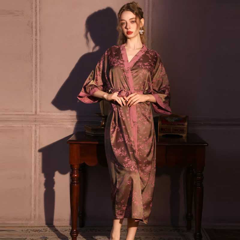Botanical Branch 3/4 Sleeve Robe - image 1