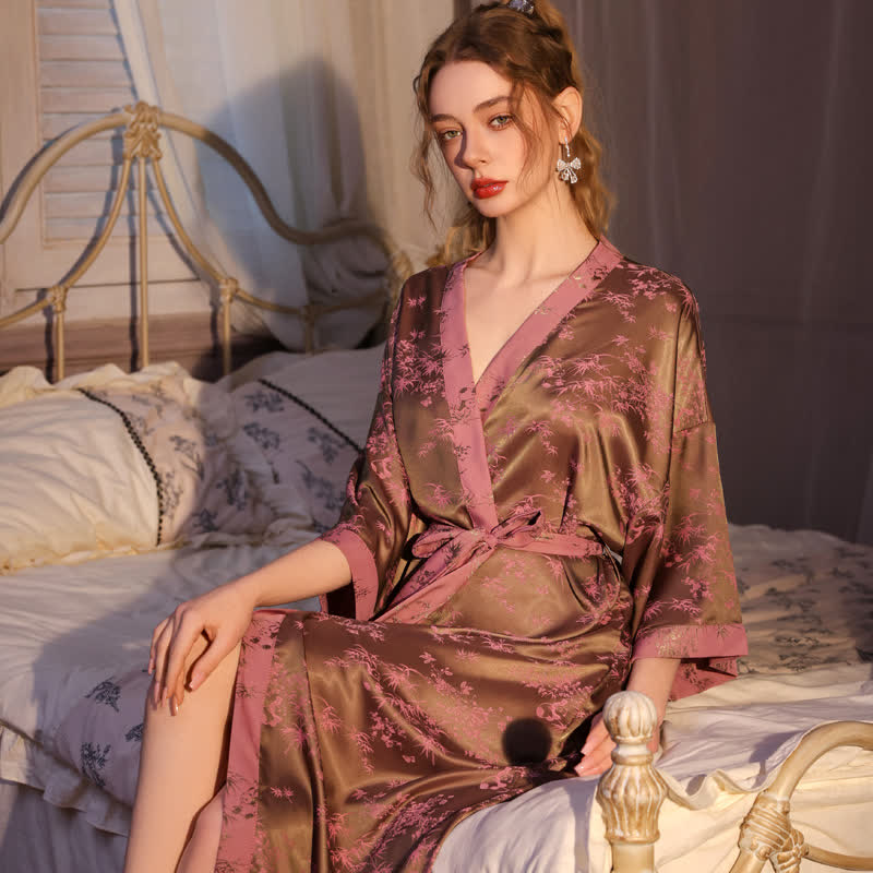 Botanical Branch 3/4 Sleeve Robe - image 3