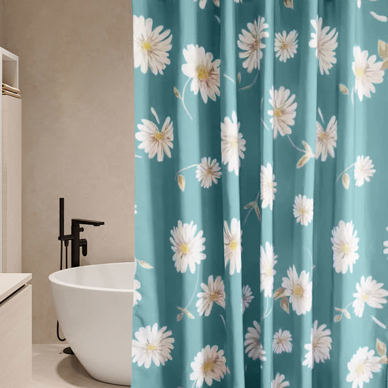 Waterproof Decorative Floral Shower Curtain - image 2
