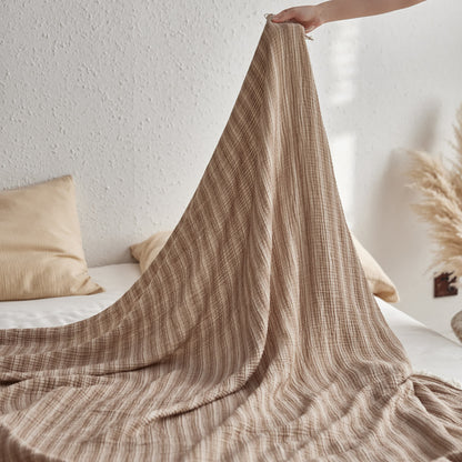 4-Layer Cotton Striped Muslin Throw - image 10