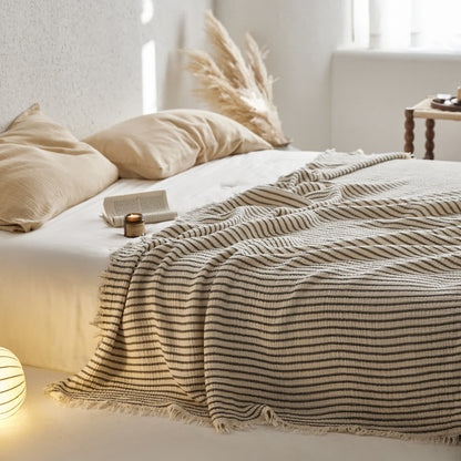4-Layer Cotton Striped Muslin Throw - image 16