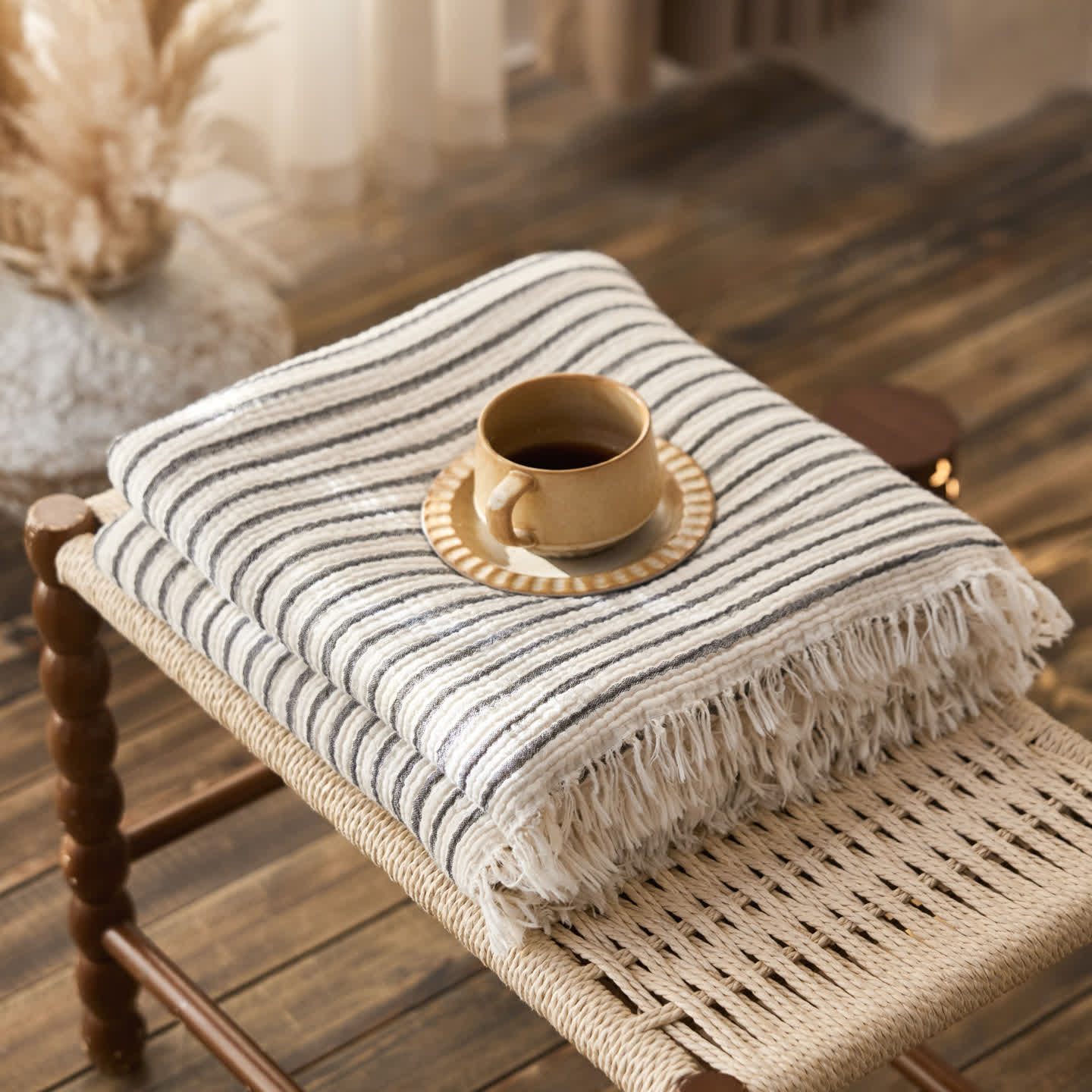 4-Layer Cotton Striped Muslin Throw - image 23