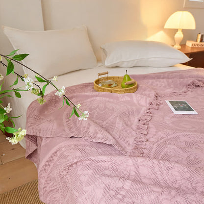 Chic Jacquard Waffle Weave Quilt Blanket - image 0