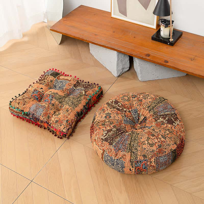 Bohemian Patchwork Mandala Floor Pillow - image 2