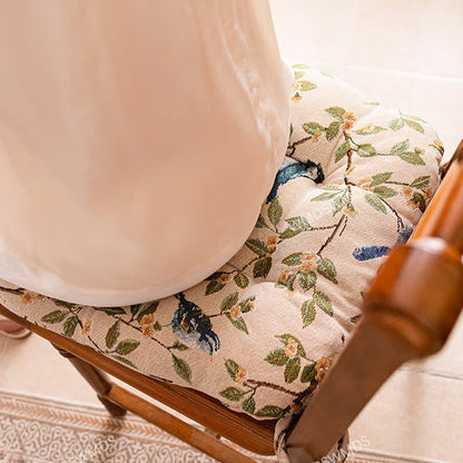 Vintage Botanical Bird Print Chair Pad - image 5