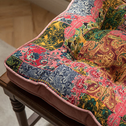 Bohemian Patchwork Chair Pad with Secure Ties - image 6