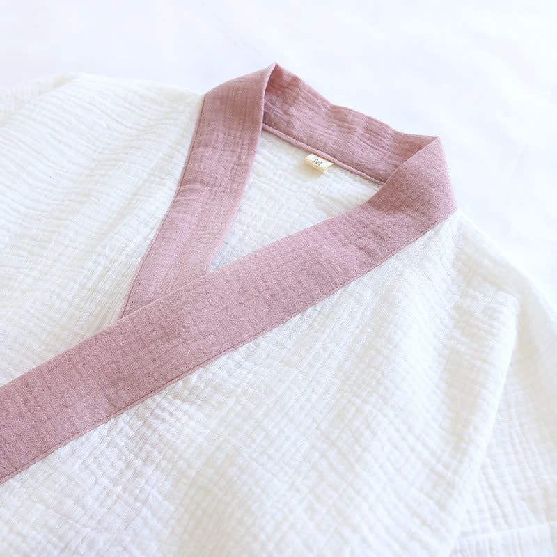 Japanese-Style Cotton Gauze Short Sleeve Pajama Set - image 7