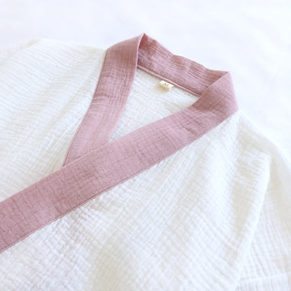 Japanese-Style Cotton Gauze Short Sleeve Pajama Set - image 7