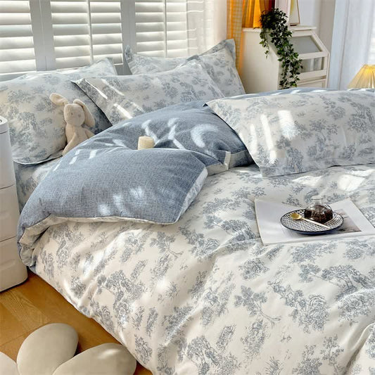 Elegant Forest Pure Cotton Bedding Set(4PCS) - Bedding Set(Fitted Sheet Style) - King - image 0
