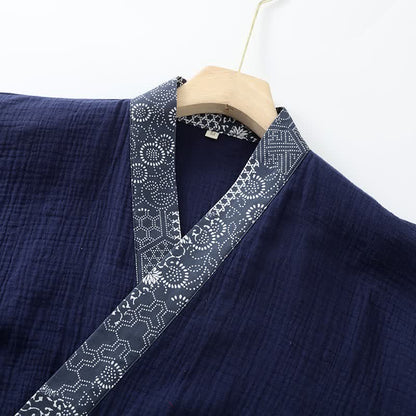 Ethnic Style Cotton Gauze Kimono Robe - image 2