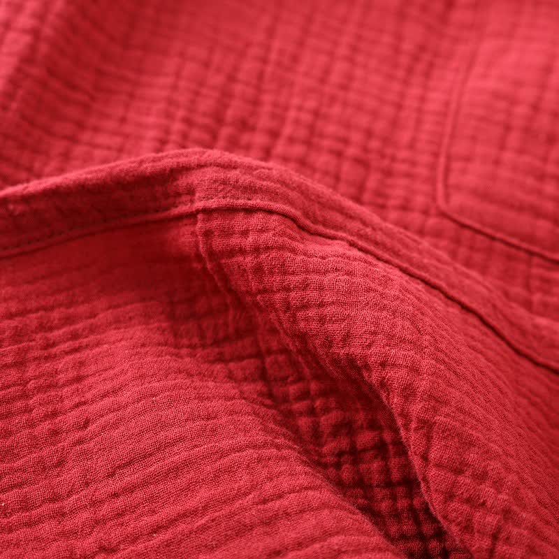 Classic Cotton Gauze Robe with Decorative Trim - image 10