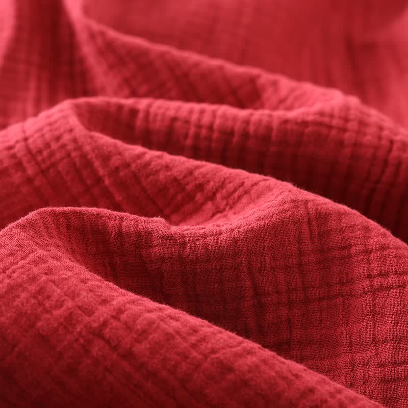 Classic Cotton Gauze Robe with Decorative Trim - image 9