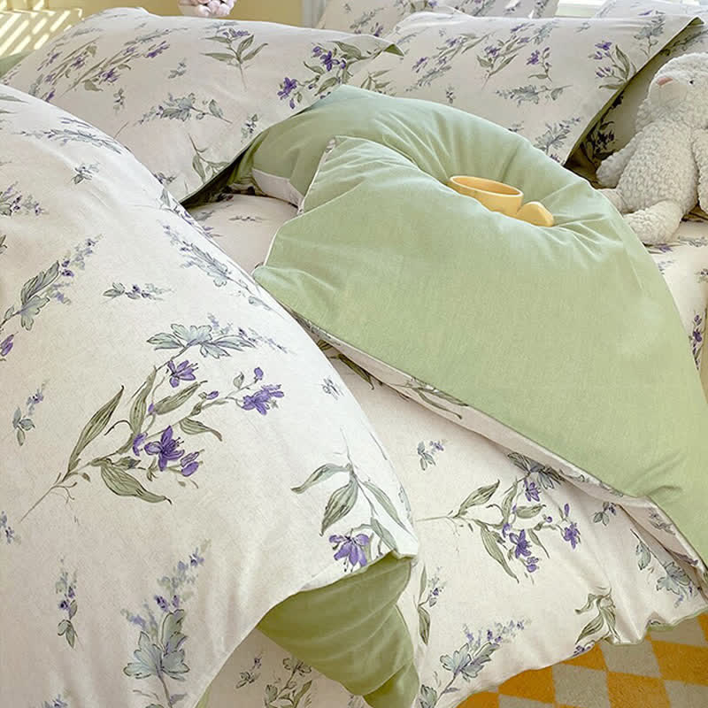 Rustic Floral Pure Cotton Bedding Set(4PCS) - image 2