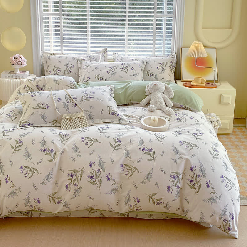 Rustic Floral Pure Cotton Bedding Set(4PCS) - image 6