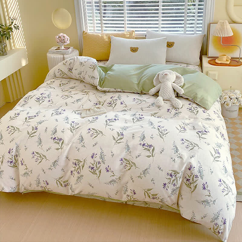 Rustic Floral Pure Cotton Bedding Set(4PCS) - image 5