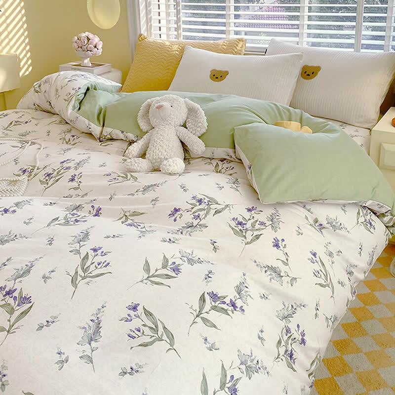Rustic Floral Pure Cotton Bedding Set(4PCS) - image 4