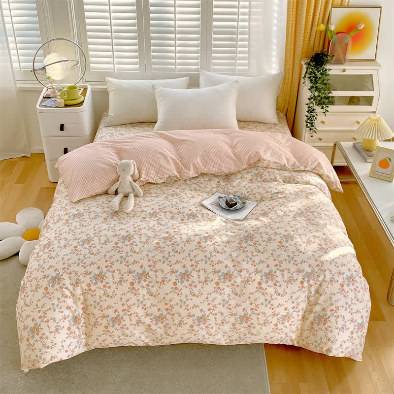 Country Style Floral Pure Cotton Bedding Set(4PCS) - image 1