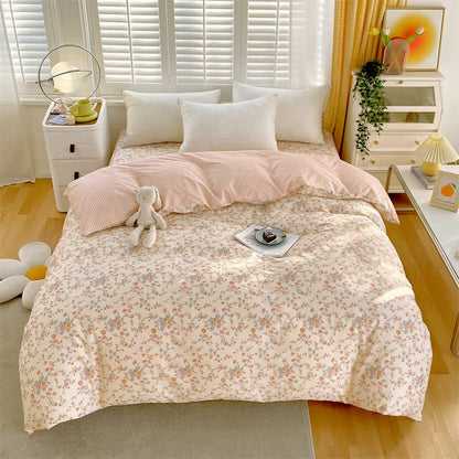 Country Style Floral Pure Cotton Bedding Set(4PCS) - image 1