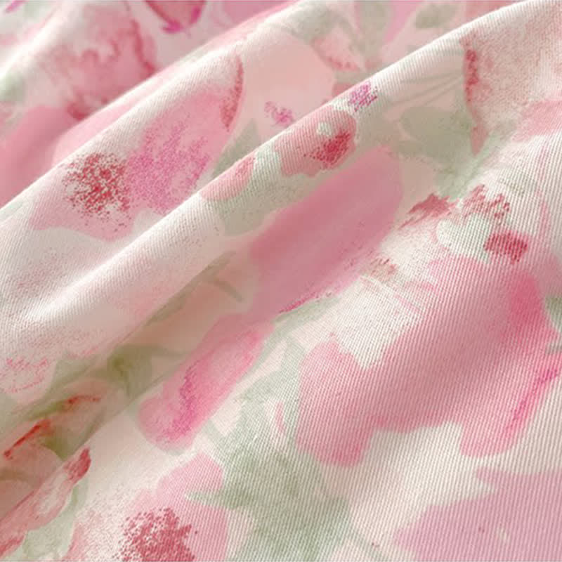 Pink Floral Pure Cotton Bedding Set(4PCS) - image 6