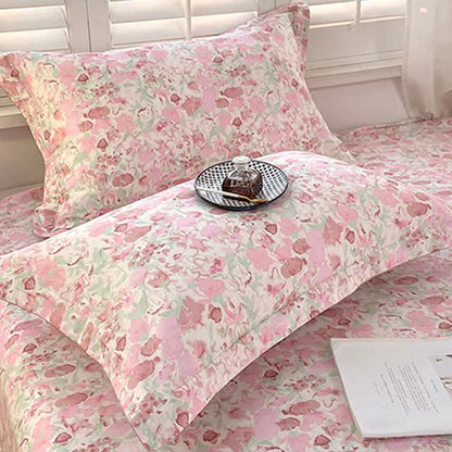 Pink Floral Pure Cotton Bedding Set(4PCS) - image 5