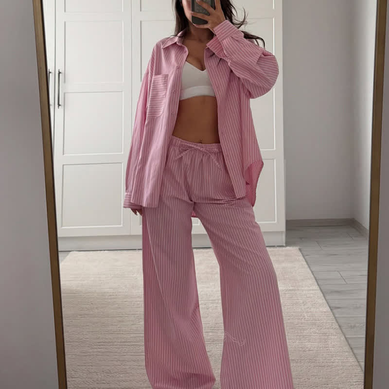 Classic Vertical Stripe Pajama Set - image 1
