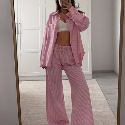 Classic Vertical Stripe Pajama Set - image 1