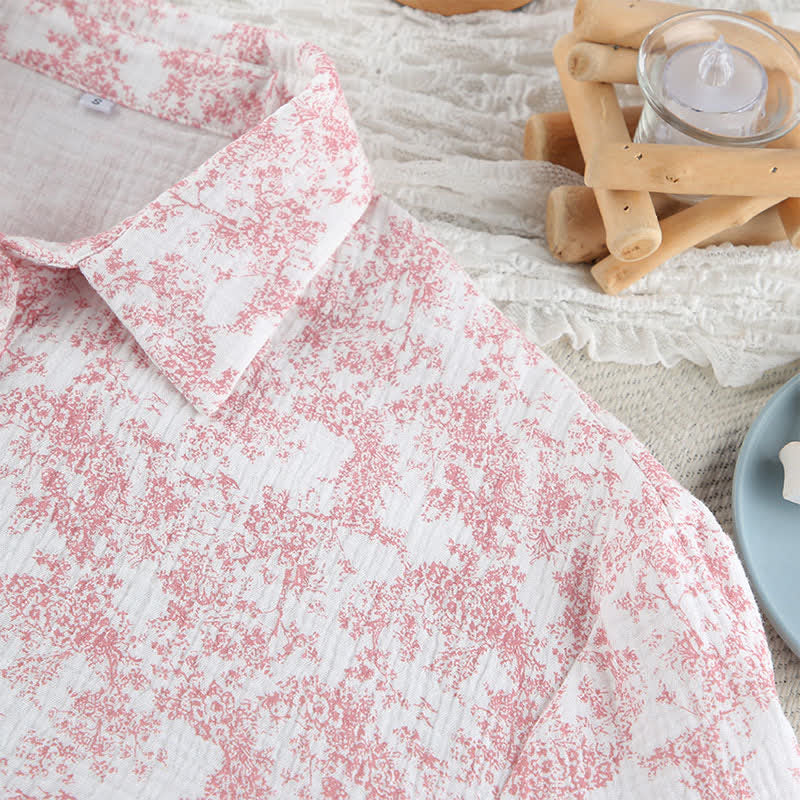 Abstract Art Style Cotton Pajama Set - image 9