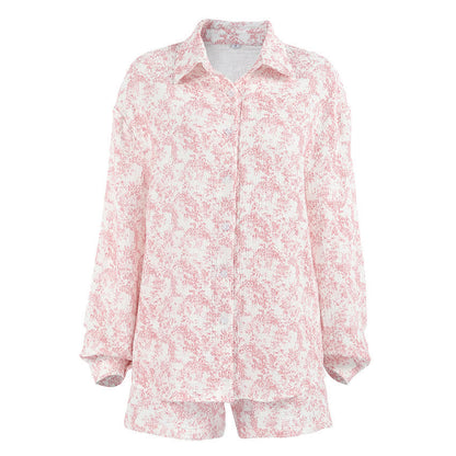 Abstract Art Style Cotton Pajama Set - image 7