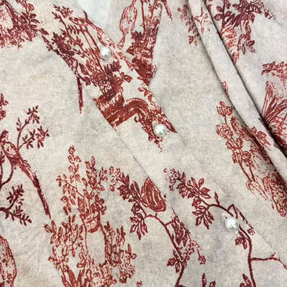 Vintage-Inspired Botanical Print Pajama Set - image 11