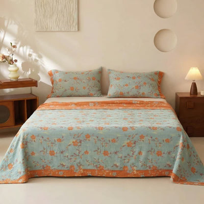 Floral & Branch Cotton Double Gauze Bedspread - image 1