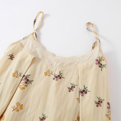 Loquat Print Cotton Pajama Set(3PCS) - image 5