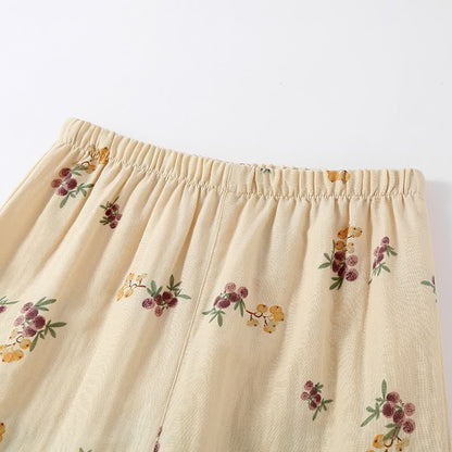 Loquat Print Cotton Pajama Set(3PCS) - image 6