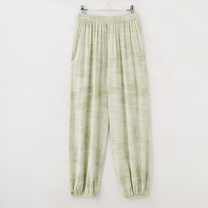 Artistic Watercolor-Inspired Cotton Camisole & Pants Sleepwear - image 14