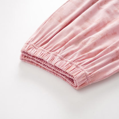 Artistic Watercolor-Inspired Cotton Camisole & Pants Sleepwear - image 9