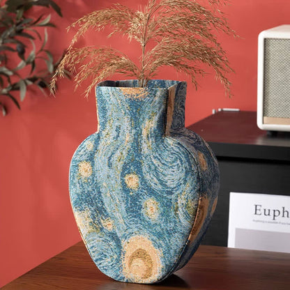 Artistic Fabric-Wrapped Vase for Home Aesthetics - image 2