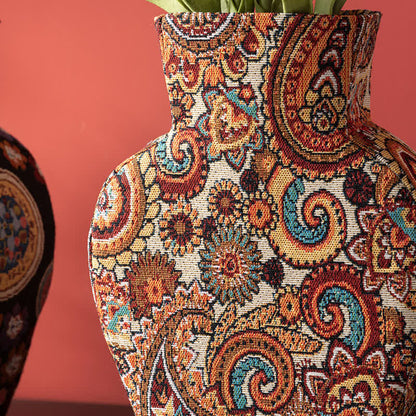 Artistic Fabric-Wrapped Vase for Home Aesthetics - image 6