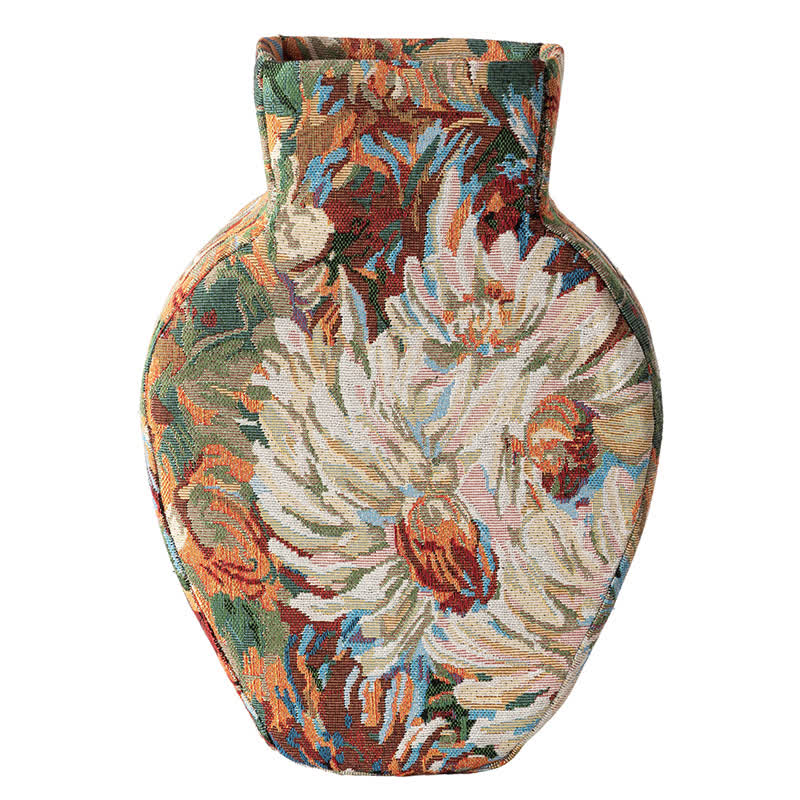 Handcrafted Soft-Texture Floral Decorative Vase - Blue - 3"W x 8"L x 12"H - image 2