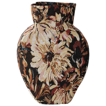 Handcrafted Soft-Texture Floral Decorative Vase - Black - 3"W x 8"L x 12"H - image 7