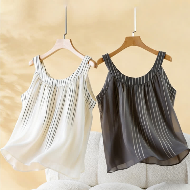 Minimalist Striped Cotton Sleeveless Pajama Set - image 2