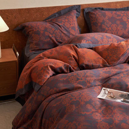 Vintage Floral Cotton Double Gauze Bedding(4PCS) - image 8