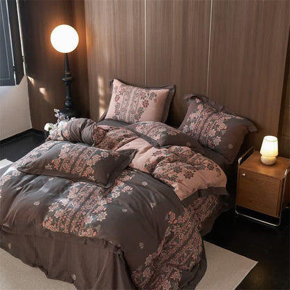 Luxury Floral Cotton Double Gauze Bedding Set(4PCS) - image 3