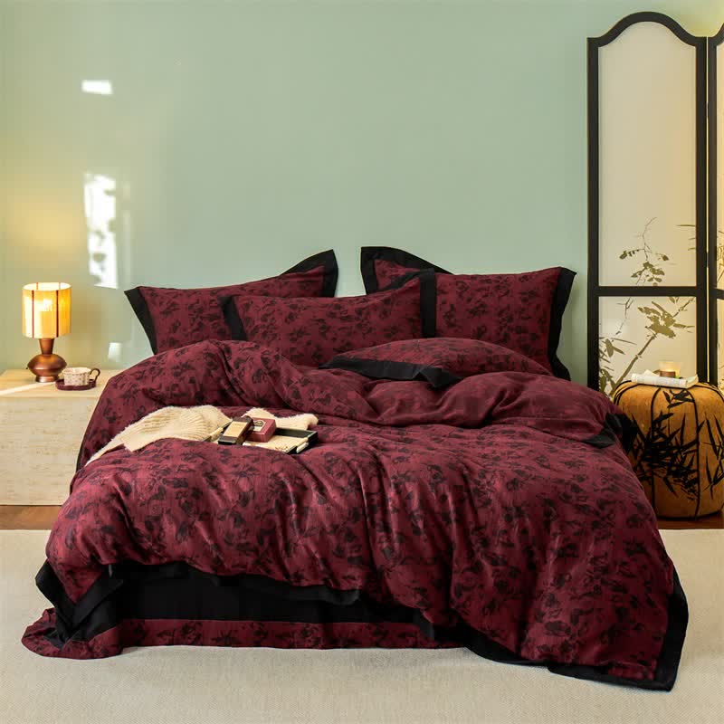 Artistic Floral Cotton Double Gauze Bedding(4PCS) - image 11