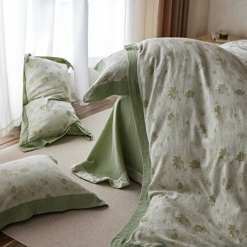 Refresh Leaf Cotton Double Gauze Bedding Set(4PCS) - image 14