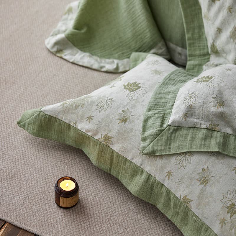 Refresh Leaf Cotton Double Gauze Bedding Set(4PCS) - image 13