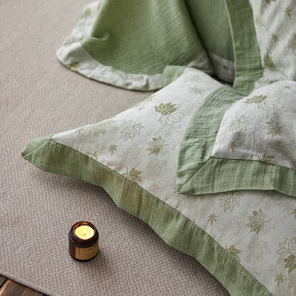 Refresh Leaf Cotton Double Gauze Bedding Set(4PCS) - image 13