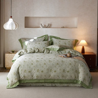 Refresh Leaf Cotton Double Gauze Bedding Set(4PCS) - image 1