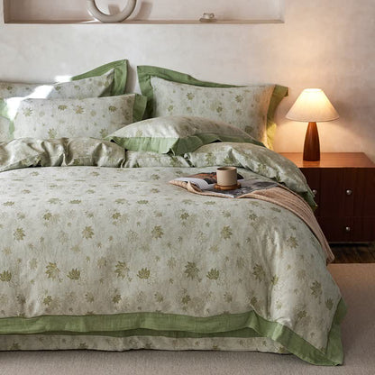 Refresh Leaf Cotton Double Gauze Bedding Set(4PCS) - King - image 0
